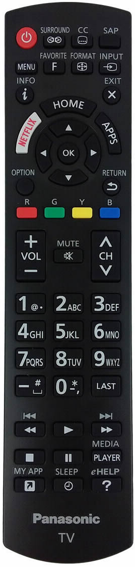 ORIGINAL PANASONIC FULL FUNCTION TV REMOTE UNIVERSAL FOR ALL PANASONIC TV'S