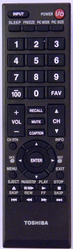 ORIGINAL TOSHIBA FULL FUNCTION TV REMOTE UNIVERSAL FOR ALL TOSHIBA TV'S